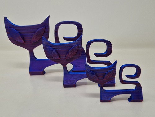 Set von drei katzen - von, mid