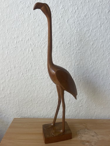 Holzfigure flamingo midcentury - holzfigure,