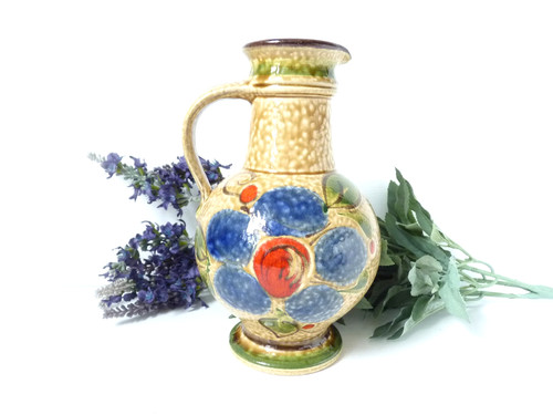 Vintage majolika keramik vase - vintage,