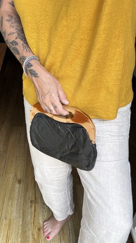 Vintage echtleder clutch - vintage,