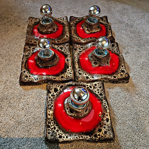 5er set keramik wandleuchten - 5er,