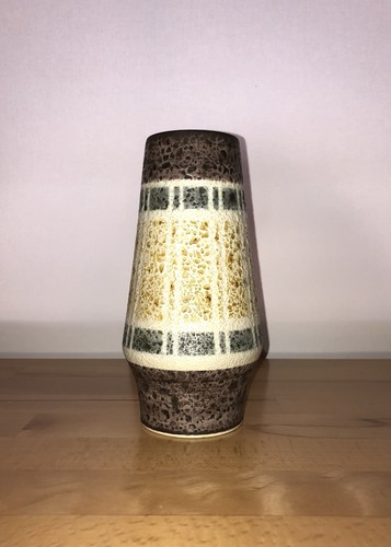 Mid century fat lava vase - lava,