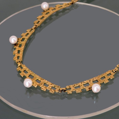 Kette gold double perlen - kette,