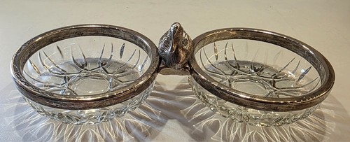 Vintage doppelschale mit - vintage,