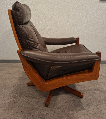 Lied mobler ledersessel teak - ledersessel,