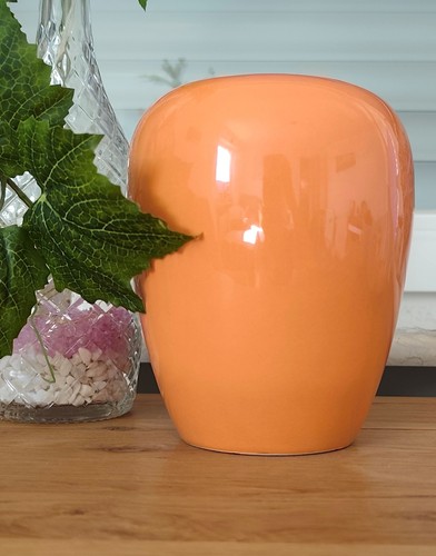 Retro keramik vase orange - retro, keramik-vase