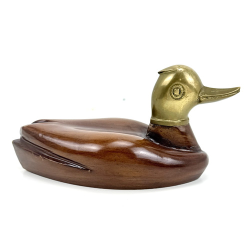 Vintage duck figurine dark - duck,