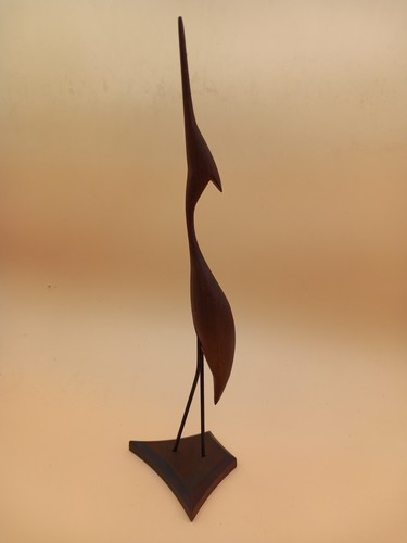 Großer kranich reiher teak - kranich,