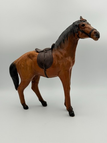 Vintage leather wrapped horse - vintage,